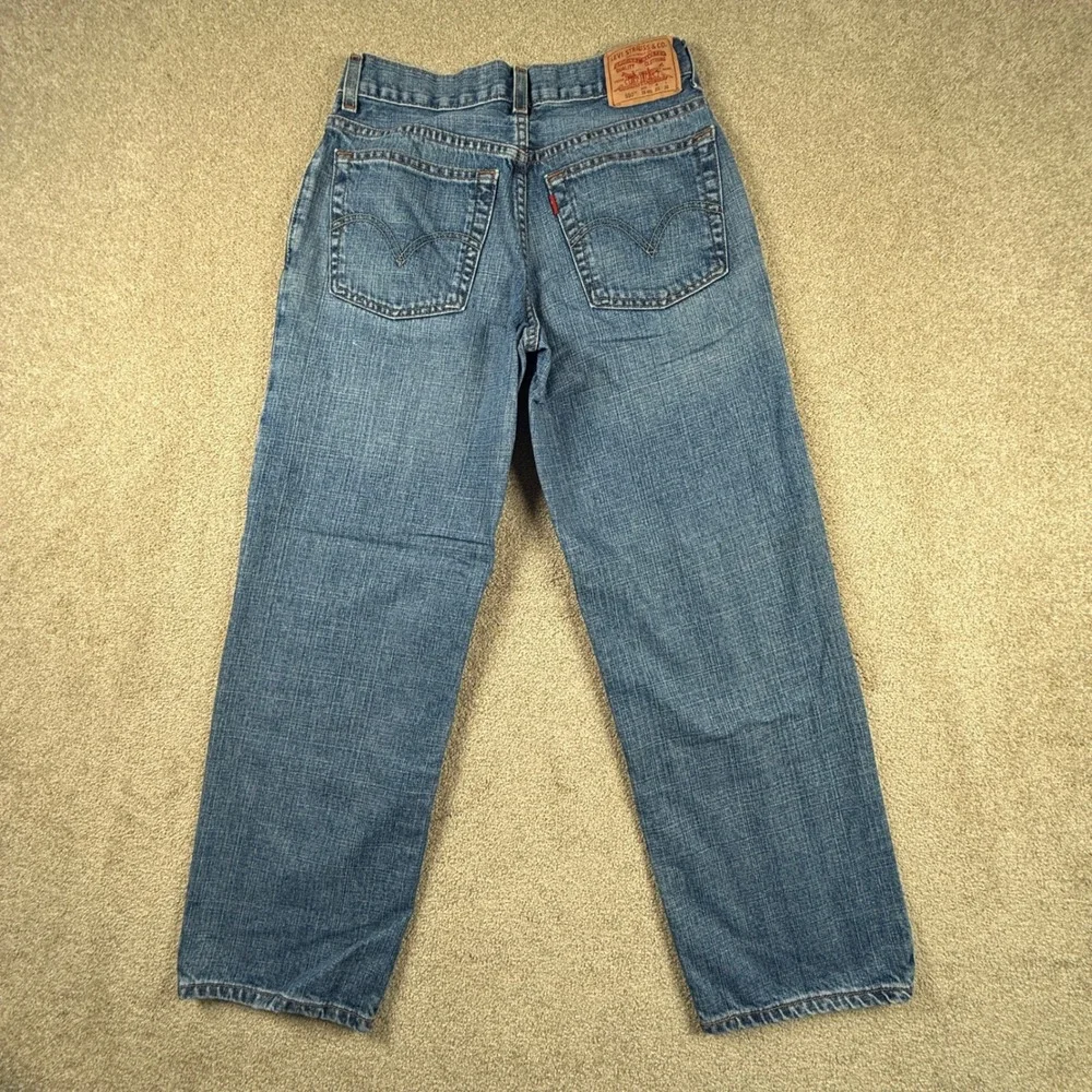 Levis 550 Relaxed Fit Boys Jeans Size 16 Reg Blue Denim Medium Wash 550-0216